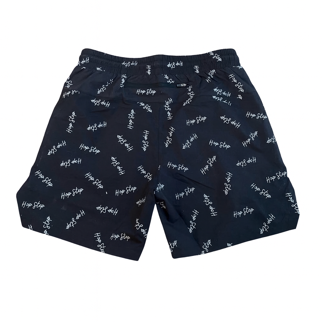 Black Scattered Athletic Shorts