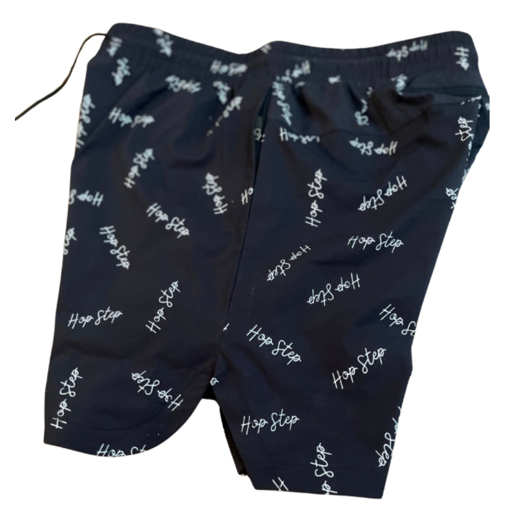 Black Scattered Hybrid Shorts