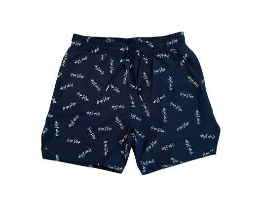 Black Scattered Hybrid Shorts